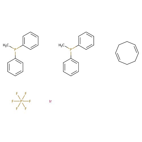 CAS:38465-86-0 | 1,5-Cyclooctadienebis(methyldiphenylphosphine)iridium(I) Hexafluorophosphate