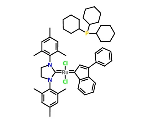 CAS:536724-67-1 | [1,3-bis(2,4,6-trimethylphenyl)imidazolidin-2-ylidene]-dichloro-(3-phenylinden-1-ylidene)ruthenium,tricyclohexylphosphane