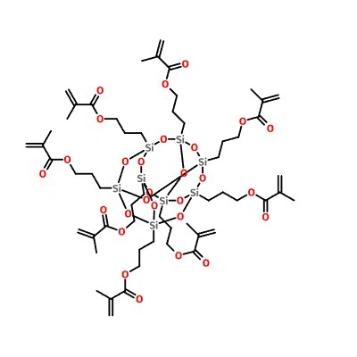 CAS:622404-27-7 | 1,3,5,7,9,11,13,15-octakis(3-(methacroyloxy)propyl)-2,4,6,8,10,12,14,16,17,18,19,20-dodecaoxa-1,3,5,7,9,11,13,15-octasilapentacyclo[9.5.1.13,9.15,15.17,13]icosane