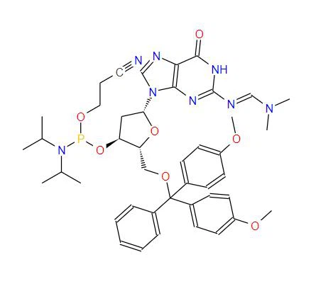 CAS:330628-04-1丨N4-(DIMETHYLAMINO)METHYLENE)-5'-O-(DIMETHOXYTRITYL)-2'-DEOXYGUANOSINE-3'-N,N-DIISOPROPYL (CYANOETHYL) PHOSPHORAMIDITE