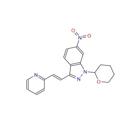 CAS:886230-75-7丨(E)-6-Nitro-3-[2-(pyridin-2-yl)ethenyl]-1-(tetrahydro-2H-pyran-2-yl)-1H-indazole