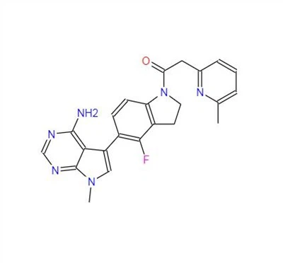 CAS:1337532-29-2丨1-[5-(4-amino-7-methylpyrrolo[2,3-d]pyrimidin-5-yl)-4-fluoro-2,3-dihydroindol-1-yl]-2-(6-methylpyridin-2-yl)ethanone