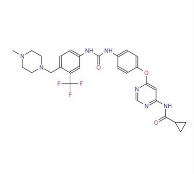 CAS:1421227-52-2丨N-(6-(4-(3-(4-((4-METHYLPIPERAZIN-1-YL)METHYL)-3-(TRIFLUOROMETHYL)PHENYL)UREIDO)PHENOXY)PYRIMIDIN-4-YL)CYCLOPROPANECARBOXAMIDE